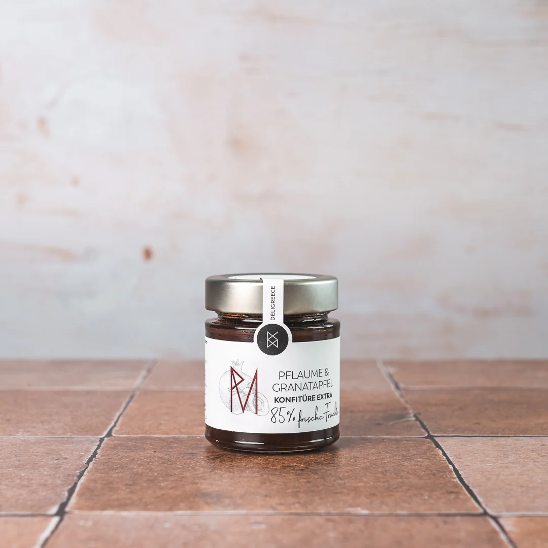 Pflaume-Granatapfel Konfitüre Extra 85% spezialitäten in Gera. Lebensmittel in Gera. Mobile Cocktailbar in Gera. Your Cocktail. wajos, deligreece